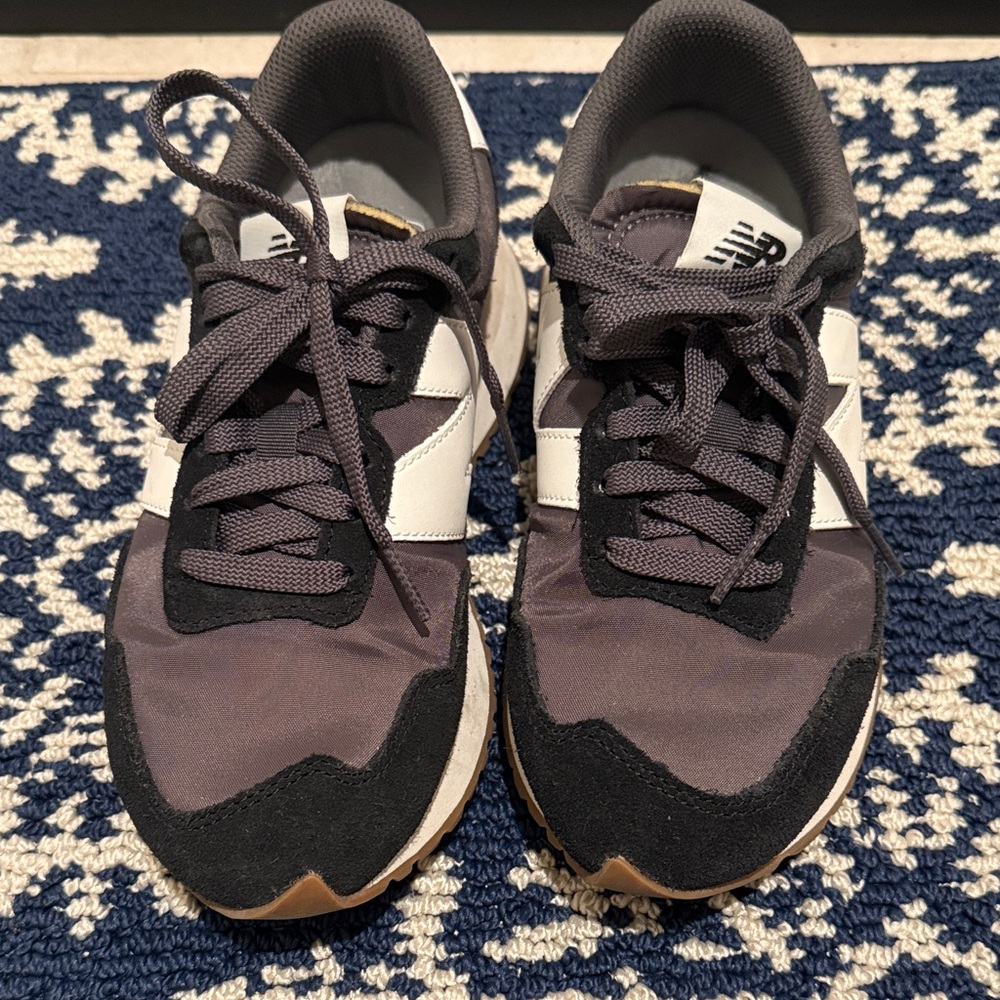 New Balance Charcoal and White Athletic Shoes